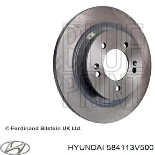 584113V500 Hyundai/Kia disco de freno trasero