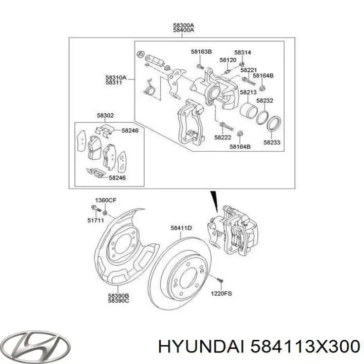 Disco de freno trasero Hyundai/Kia 584113X300 precio, desde 28,35 EUR