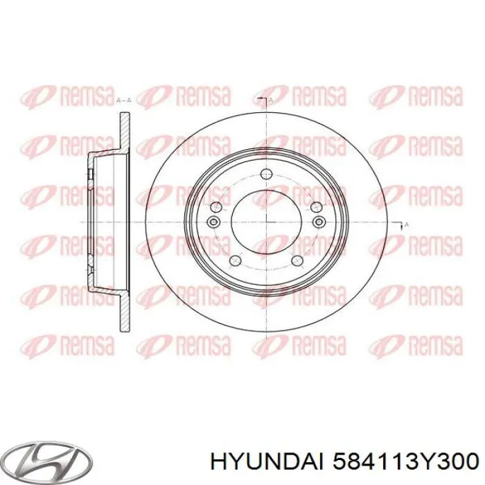 Disco de freno trasero Hyundai/Kia 584113Y300 precio, desde 28,35 EUR