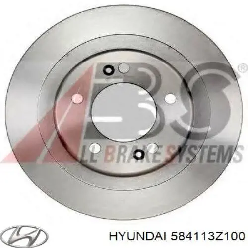 584113Z100 Hyundai/Kia disco de freno trasero