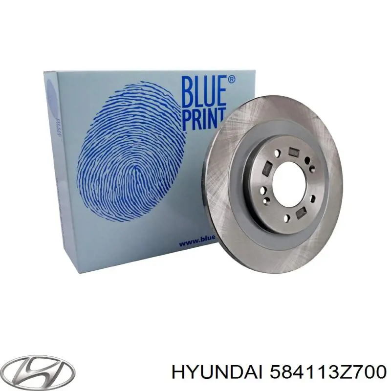 Disco de freno trasero 584113Z700 Hyundai/Kia
