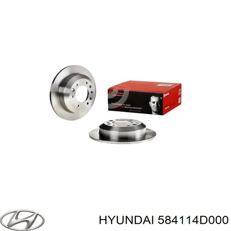 584114D000 Hyundai/Kia Freno de disco trasero