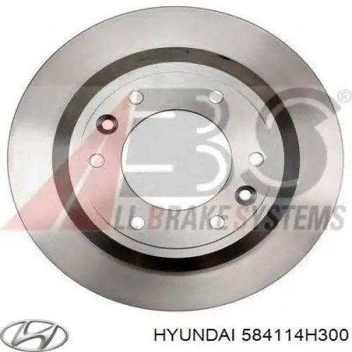 584114H300 Hyundai/Kia disco de freno trasero