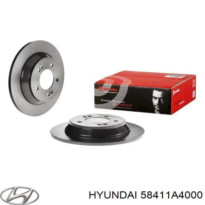 Disco de freno trasero 58411A4000 Hyundai/Kia