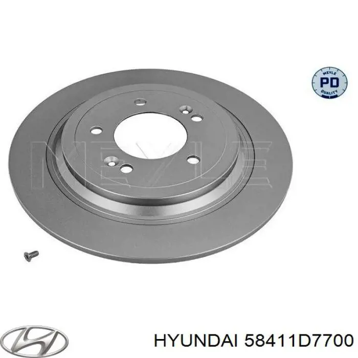 58411D7700 Hyundai/Kia disco de freno trasero