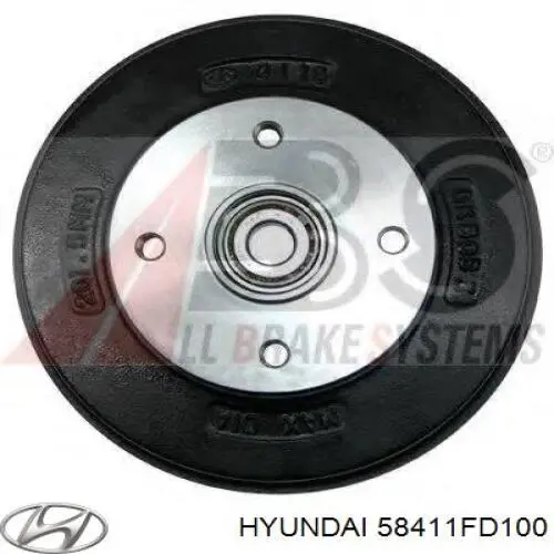 Comprar 58411FD100 Hyundai/Kia Tambor de freno trasero