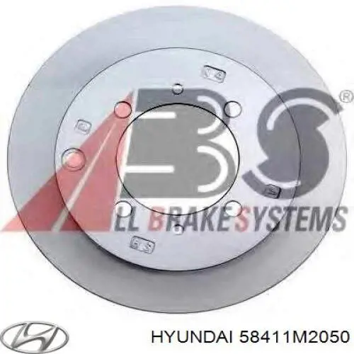 58411M2050 Hyundai/Kia disco de freno trasero