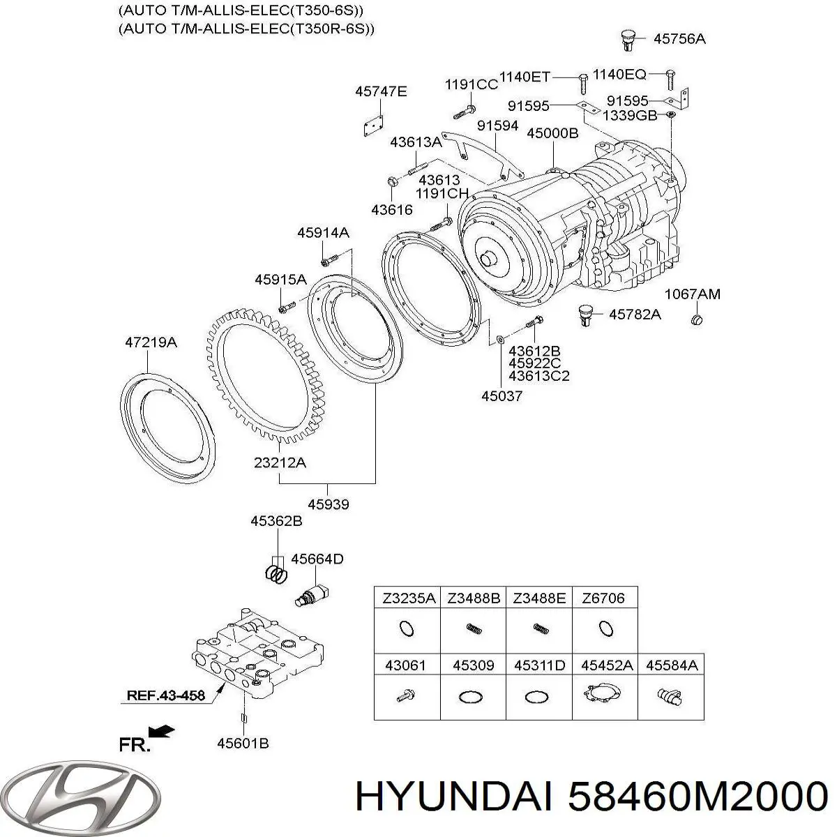 58460M2000 Hyundai/Kia zapatas de frenos de tambor traseras