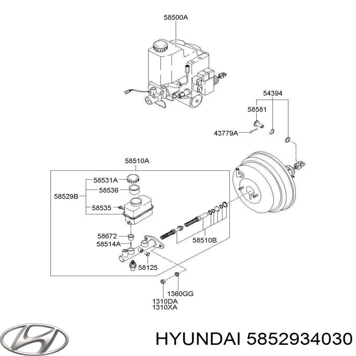 Deposito liquido frenos para Hyundai Sonata III 