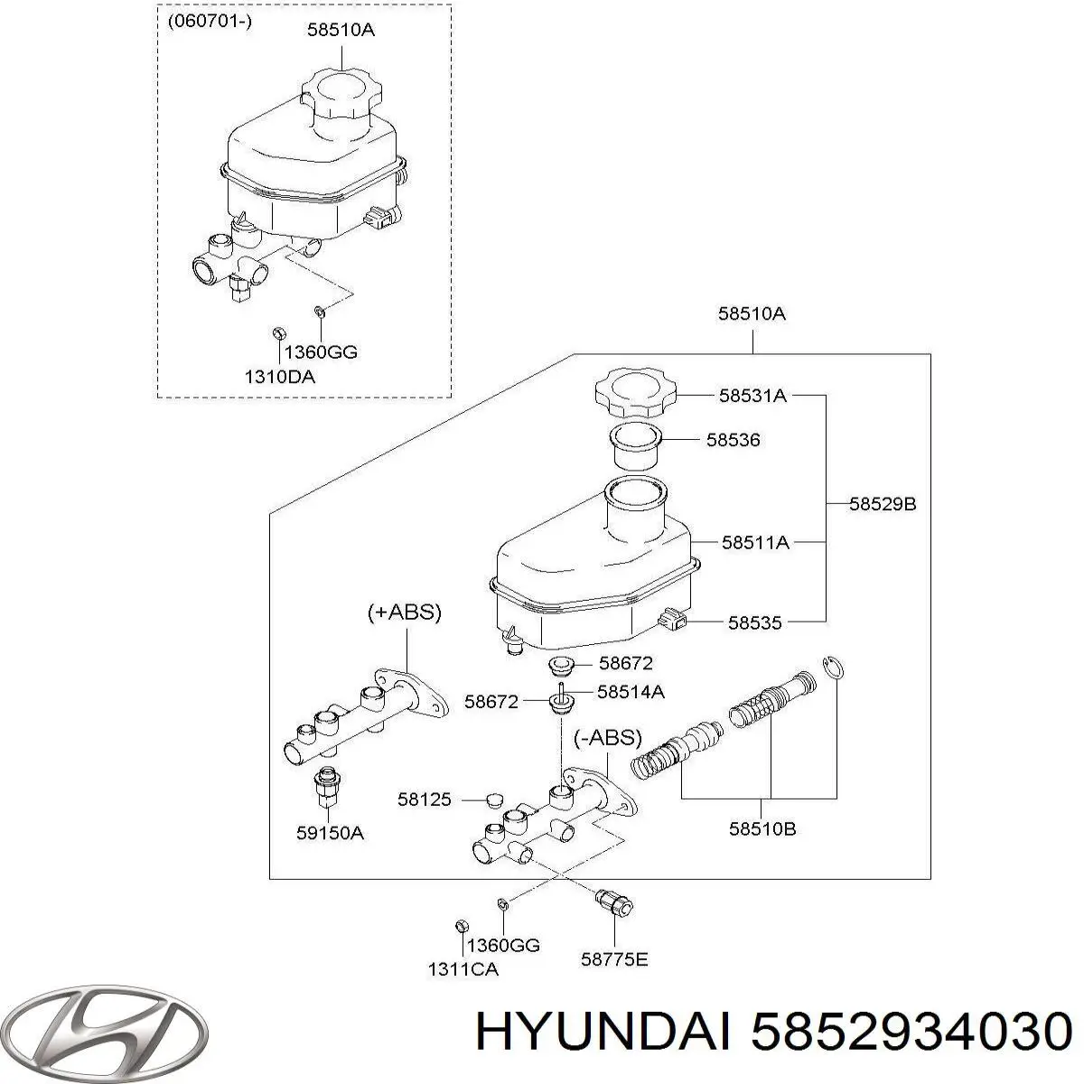 Depósito de líquido de frenos Hyundai Sonata III sedán (1993 - 1998) precio, desde 47,01 EUR