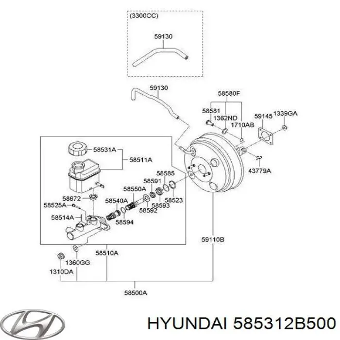 Tapa del depósito del cilindro maestro de freno Hyundai/Kia 585312B500 precio, desde 3,58 EUR