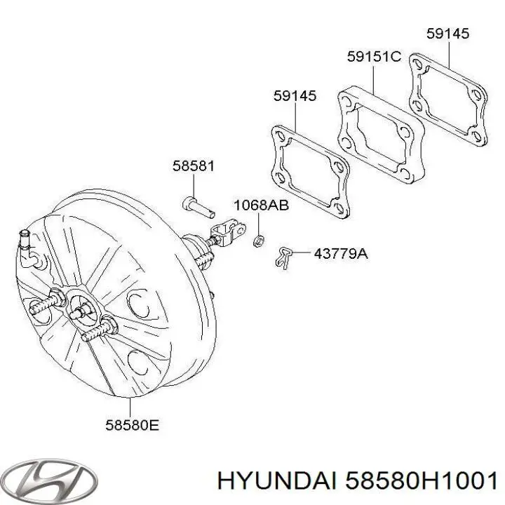 Servofreno de vacío para Hyundai Terracan (HP)