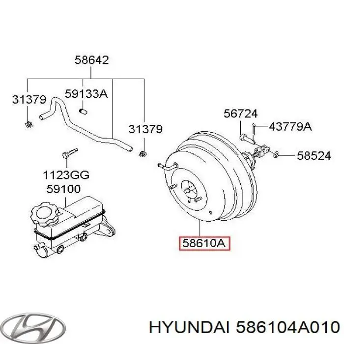 586104A010 Hyundai/Kia