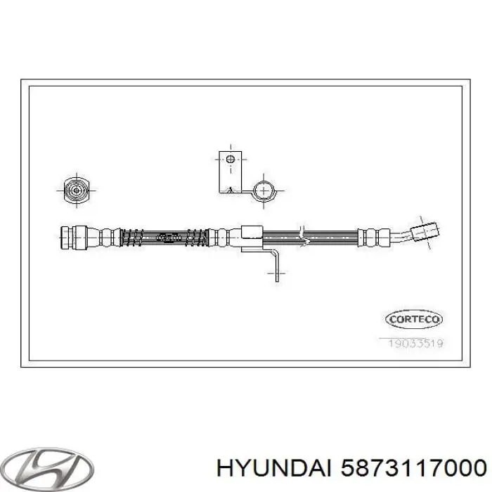 Manguera de freno delantero izquierdo ABS SL5673