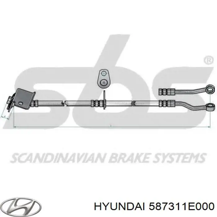 Comprar 587311E000 Hyundai/Kia Latiguillo de freno trasero izquierdo