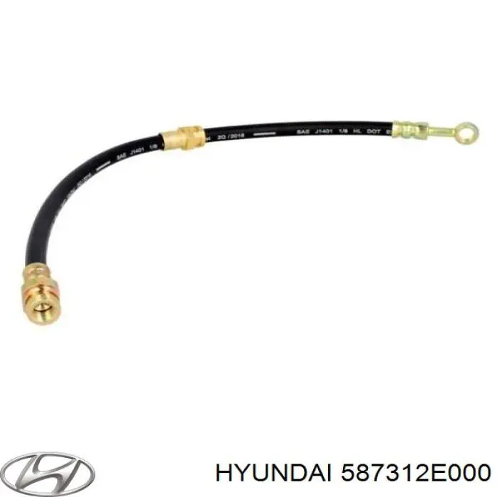 587312E000 Hyundai/Kia latiguillos de freno delantero izquierdo