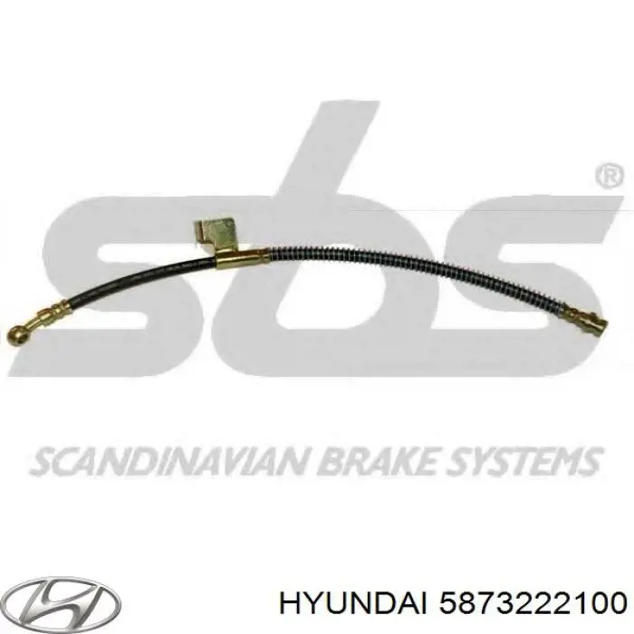 5873222100 Hyundai/Kia tubo flexible de frenos delantero derecho