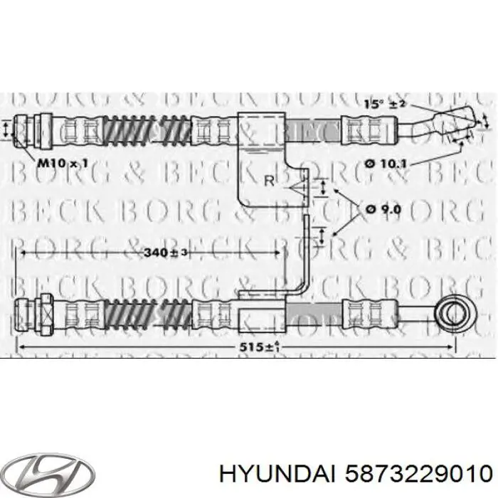 Tubo flexible de frenos delantero derecho Delphi LH6047