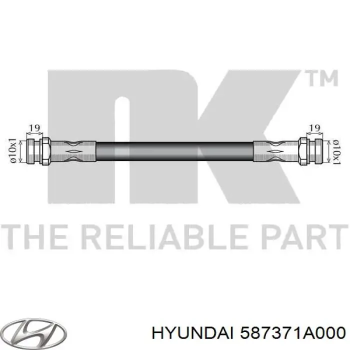 Manguera de freno trasera Hyundai/Kia 587371A000 precio, desde 11,91 EUR