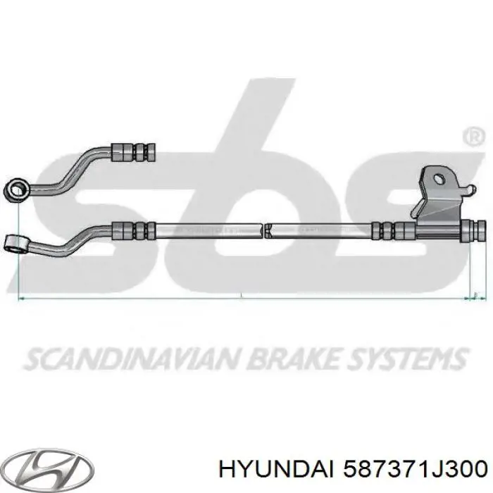 Tubo flexible de frenos trasero izquierdo Hyundai I20 (PB)