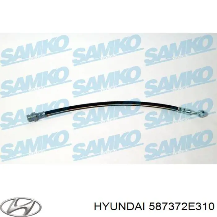 587372E310 Hyundai/Kia tubo flexible de frenos trasero derecho