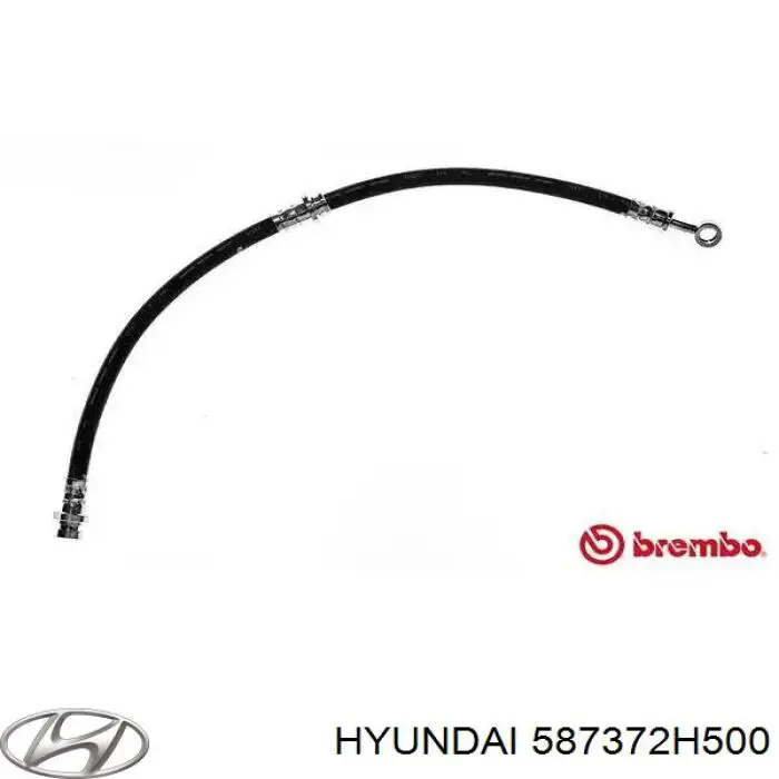 587372H500 Hyundai/Kia tubo flexible de frenos trasero derecho