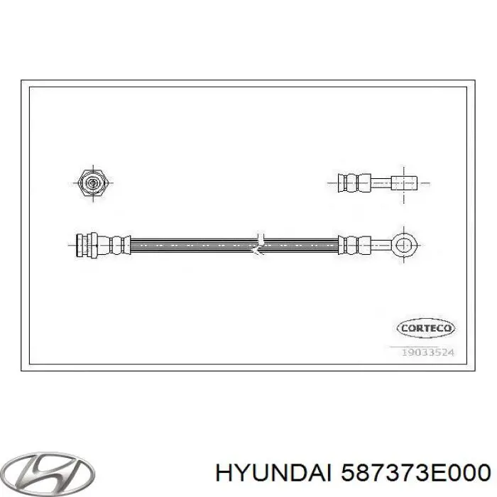 587373E000 Hyundai/Kia tubo flexible de frenos trasero