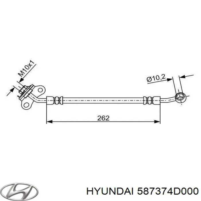 587374D000 Hyundai/Kia latiguillo de freno trasero izquierdo