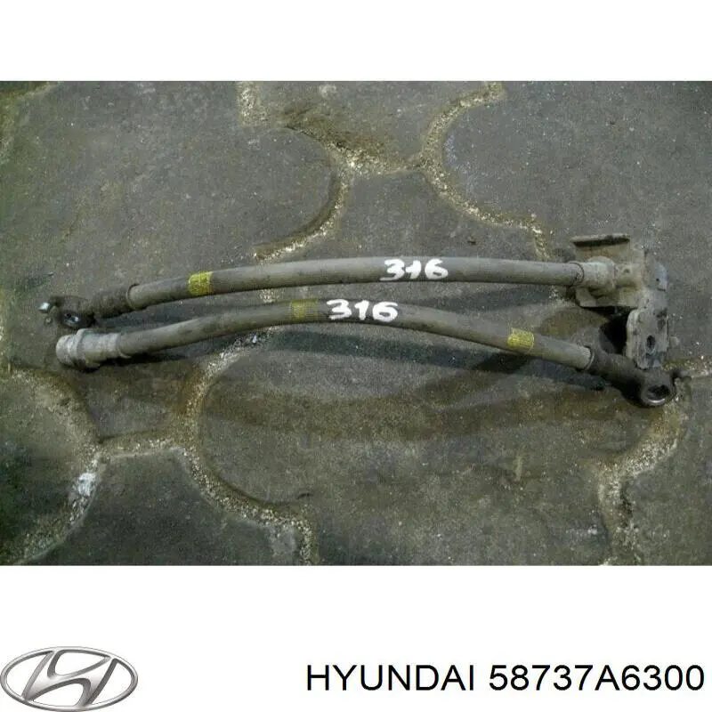 58737A6300 Hyundai/Kia latiguillo de freno trasero izquierdo