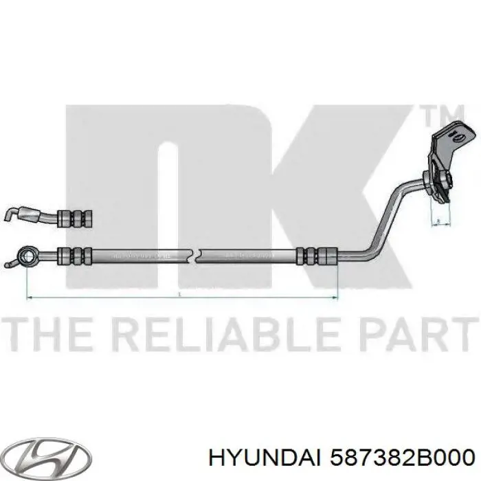 Comprar 587382B000 Hyundai/Kia Latiguillos de freno trasero derecho