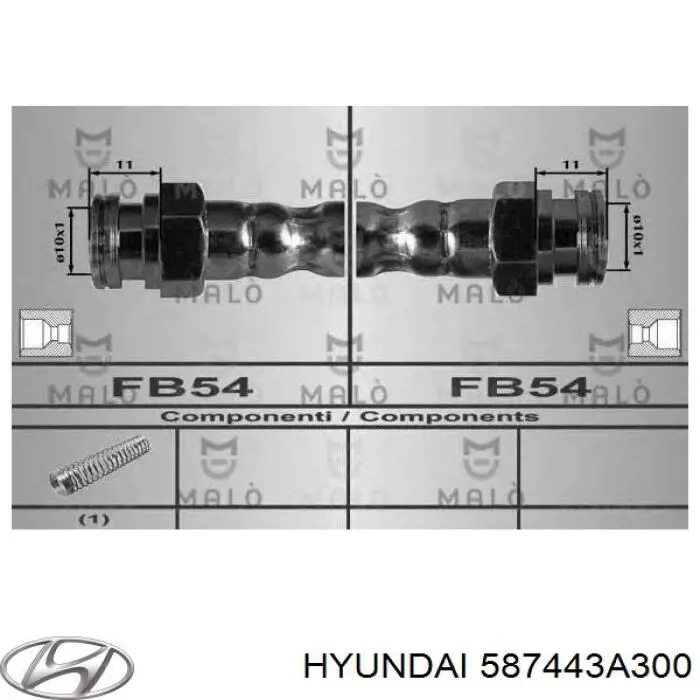 Tubo liquido de freno trasero para Hyundai Trajet (FO)