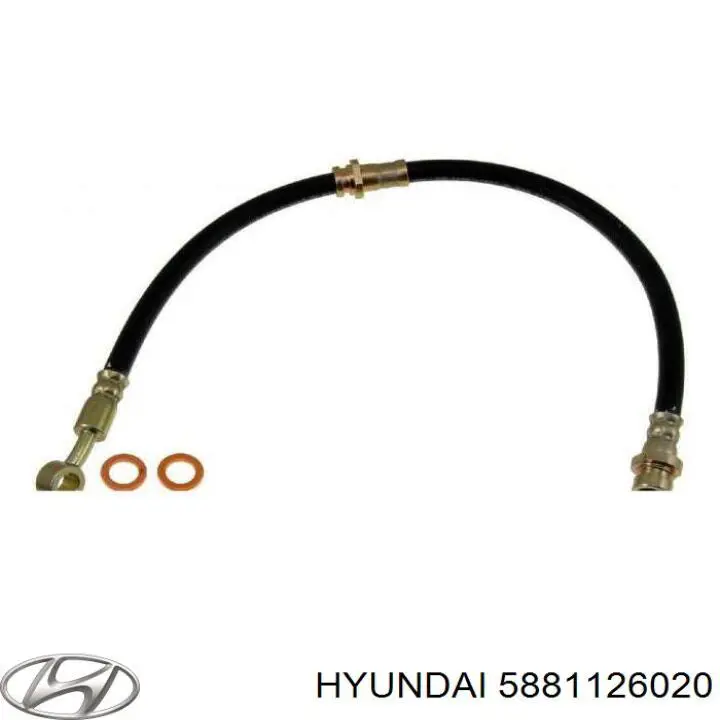 5881126020 Hyundai/Kia latiguillos de freno delantero derecho
