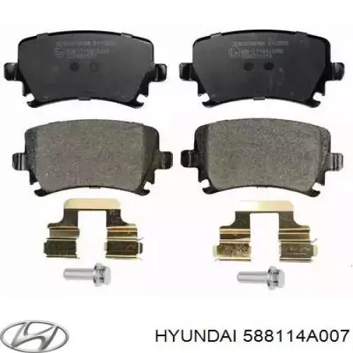 Latiguillos de freno delantero derecho 588114A007 Hyundai/Kia