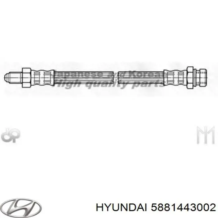 5881443002 Hyundai/Kia latiguillo de freno delantero