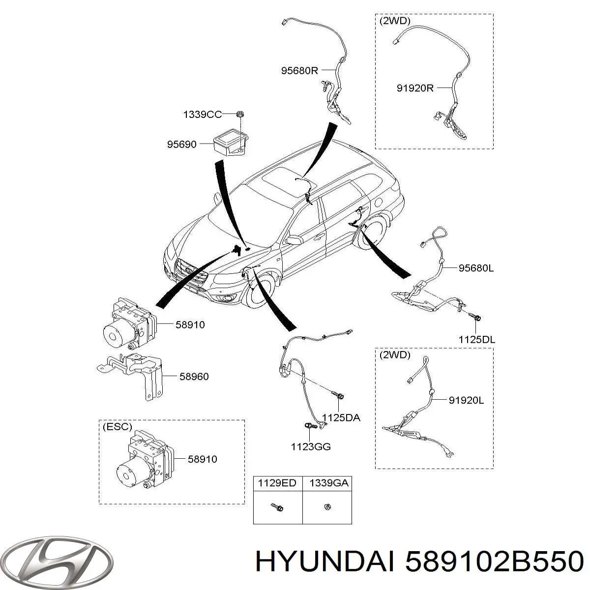 Bloque hidráulico ABS Hyundai/Kia 589102B550 precio, desde 197,47 EUR