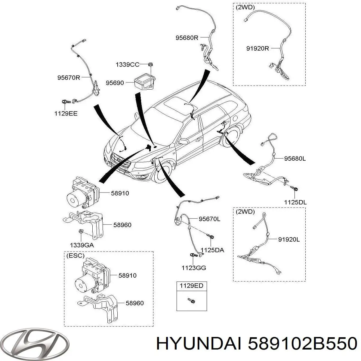 Comprar 589102B550 Hyundai/Kia Módulo ABS