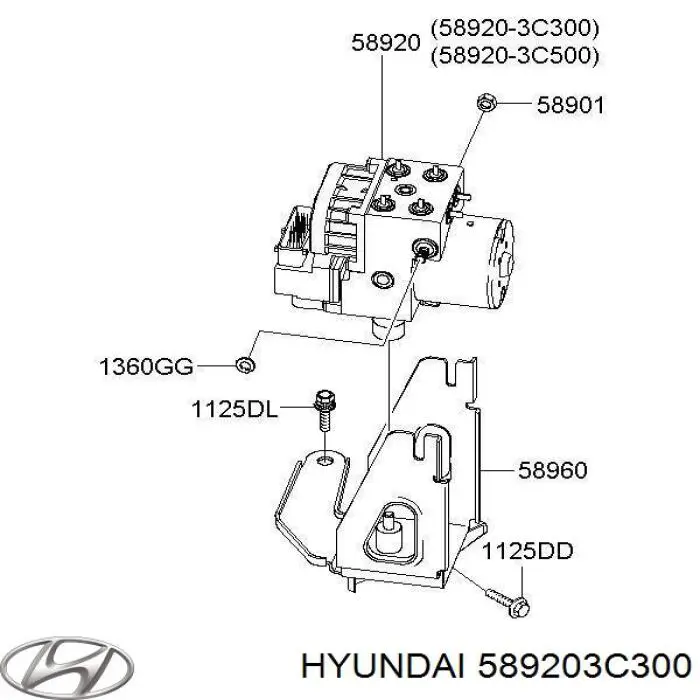 Unidad de control ABS hidráulico para Hyundai Sonata IV EU4