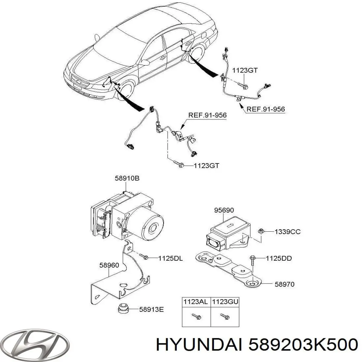 Módulo hidráulico ABS para Hyundai Sonata (NF)