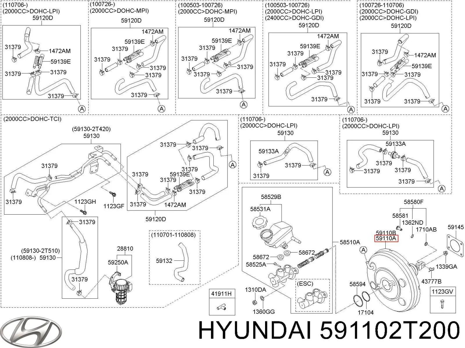591102T200 Hyundai/Kia servofrenos