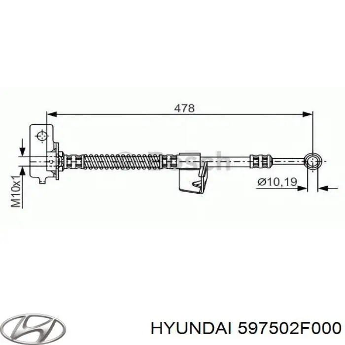 Cable de freno de mano delantero para KIA Cerato (LD)