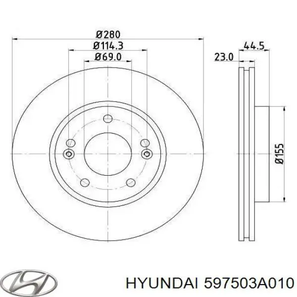 Cable del freno de estacionamiento delantero Hyundai/Kia 597503A010 precio, desde 24,20 EUR