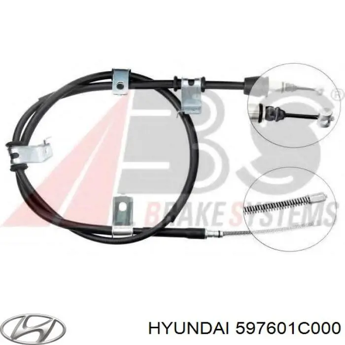 597601C000 Hyundai/Kia cable de freno de mano trasero izquierdo