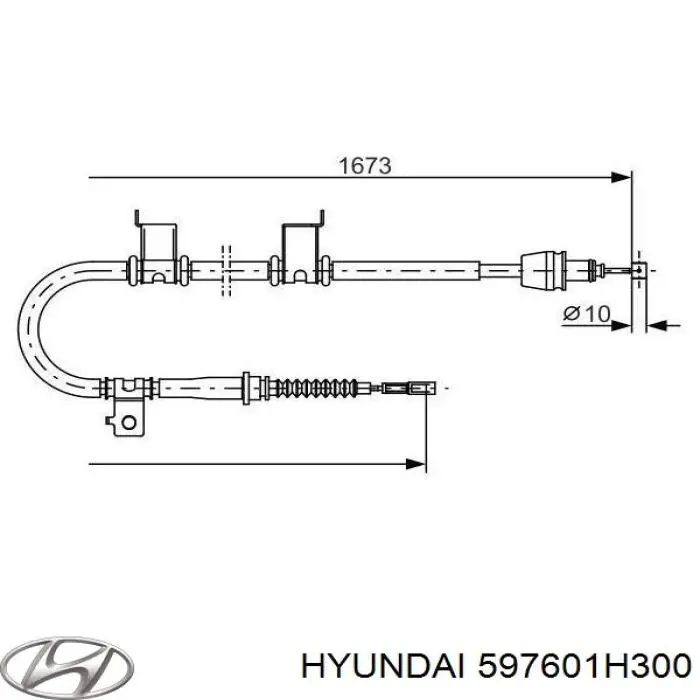 Cable de freno de mano trasero izquierdo Hyundai/Kia 597601H300 precio, desde 29,93 EUR