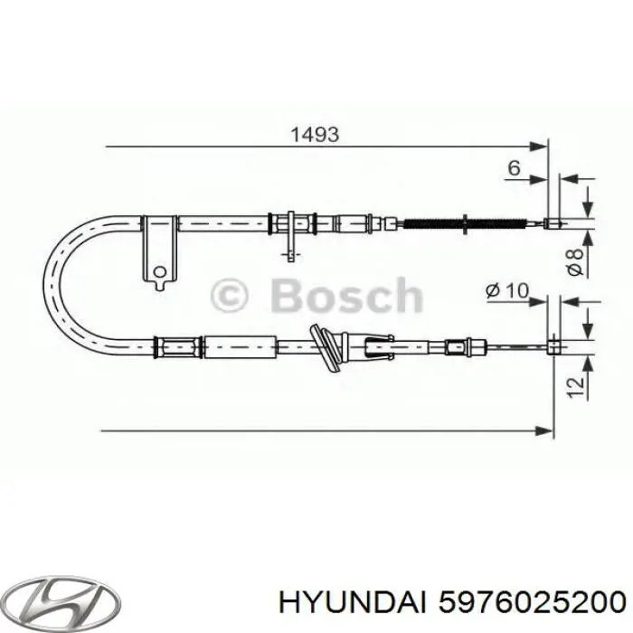 Cable de freno de mano trasero izquierdo Hyundai/Kia 5976025200 precio, desde 20,42 EUR