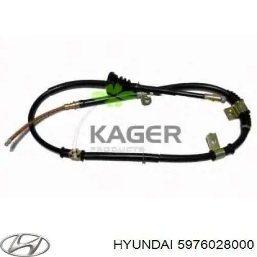 5976028000 Hyundai/Kia cable de freno de mano trasero izquierdo