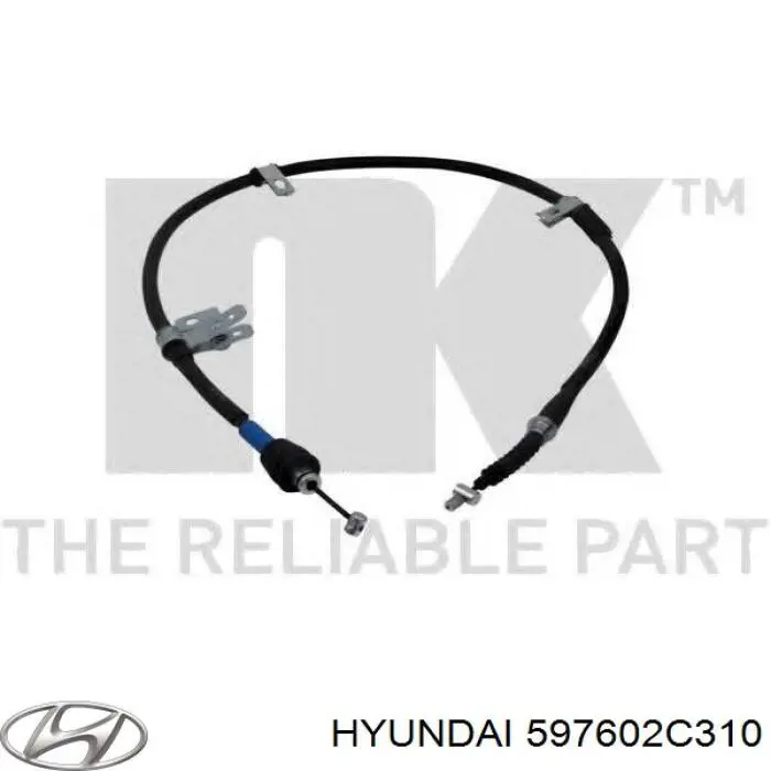 597602C310 Hyundai/Kia cable de freno de mano trasero izquierdo