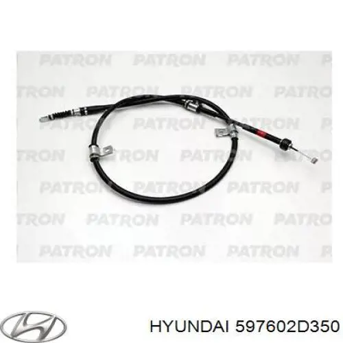 597602D350 Market (OEM) cable de freno de mano trasero izquierdo