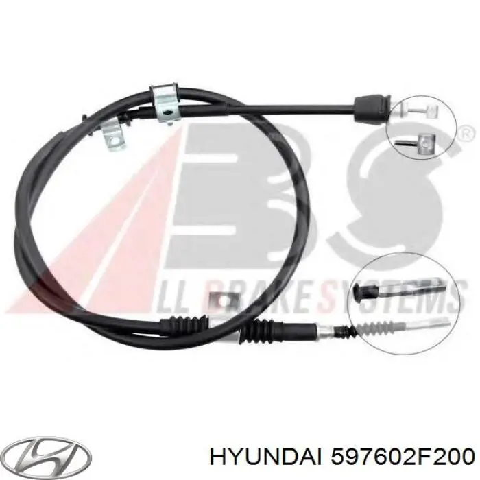 597602F200 Hyundai/Kia cable de freno de mano trasero izquierdo