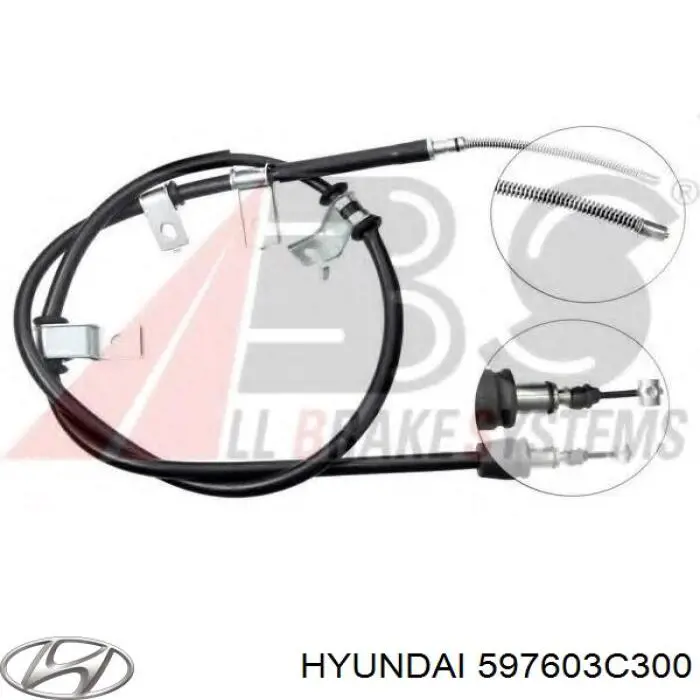 597603C300 Hyundai/Kia cable de freno de mano trasero izquierdo