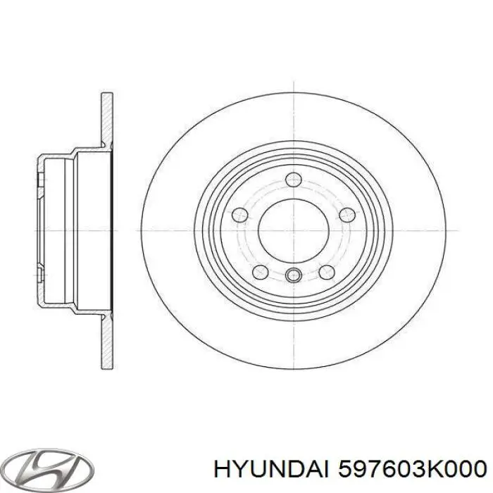 597603K000 Hyundai/Kia cable de freno de mano trasero izquierdo